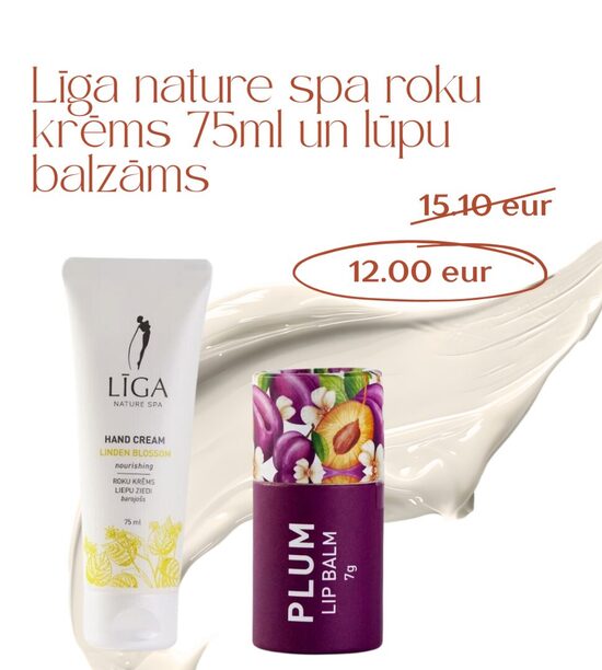 LĪGA NATURE SPA  Lūpu balzāms un lielais roku krēms, komplekts